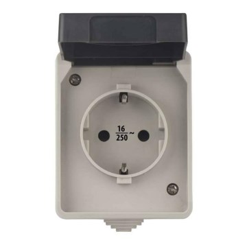 Вулична розетка SCHUKO 250V/16A IP44
