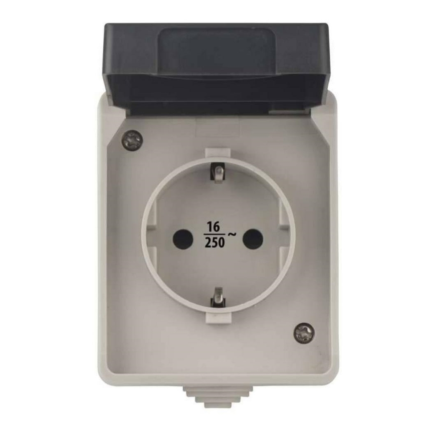 Вулична розетка SCHUKO 250V/16A IP44