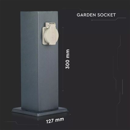 Вулична розеткова колона SCHUKO 2Z 230V IP44