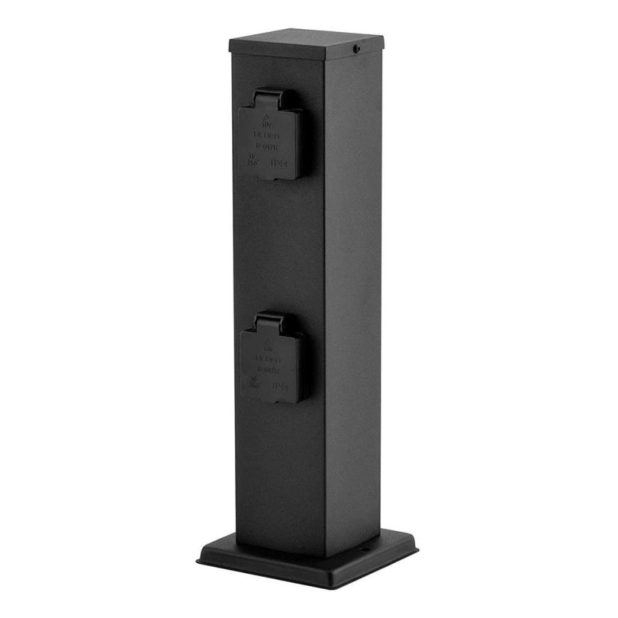 Вулична розеткова колона 4 розетки SCHUKO 230V антрацит IP44