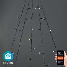 Вулична різдвяна LED гірлянда-штора 200xLED/8 функцій 5x7м IP65 Wi-Fi Tuya теплий-холодний білий