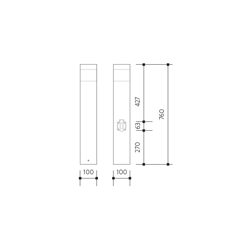 Вулична сенсорна лампа з розеткою GARD 1xE14/60W IP44