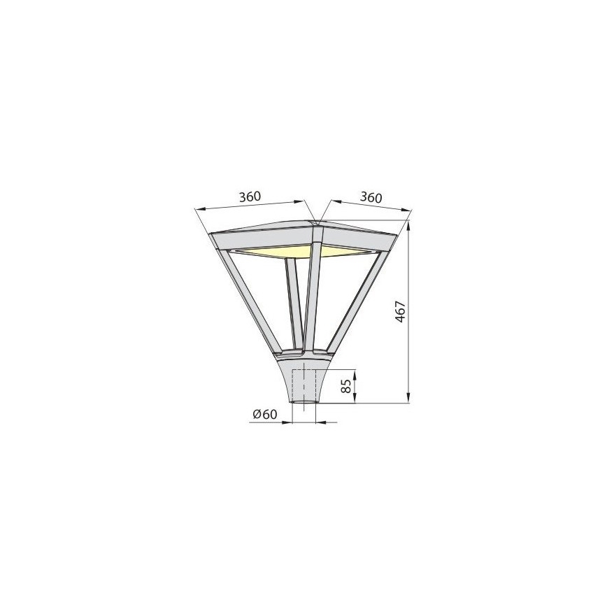 Вулична світлодіодна лампа PARK PLUS LED/45W/230V 4000K
