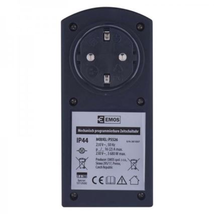 Вуличне реле часу цифрове механічне SCHUKO IP44