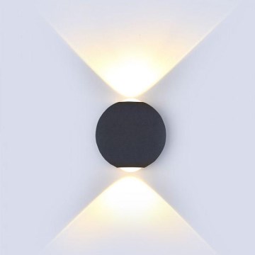 Вуличне світлодіодне настінне світло LED/6W/230V 3000K IP65 чорний