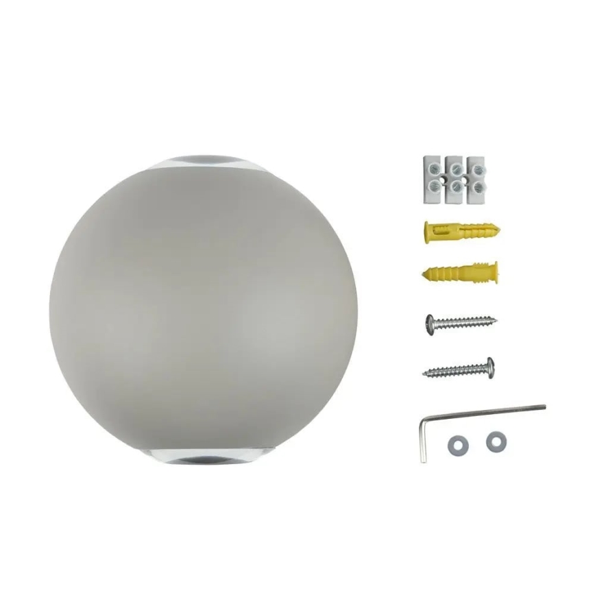 Вуличне світлодіодне настінне світло LED/6W/230V 3000K IP65 сірий