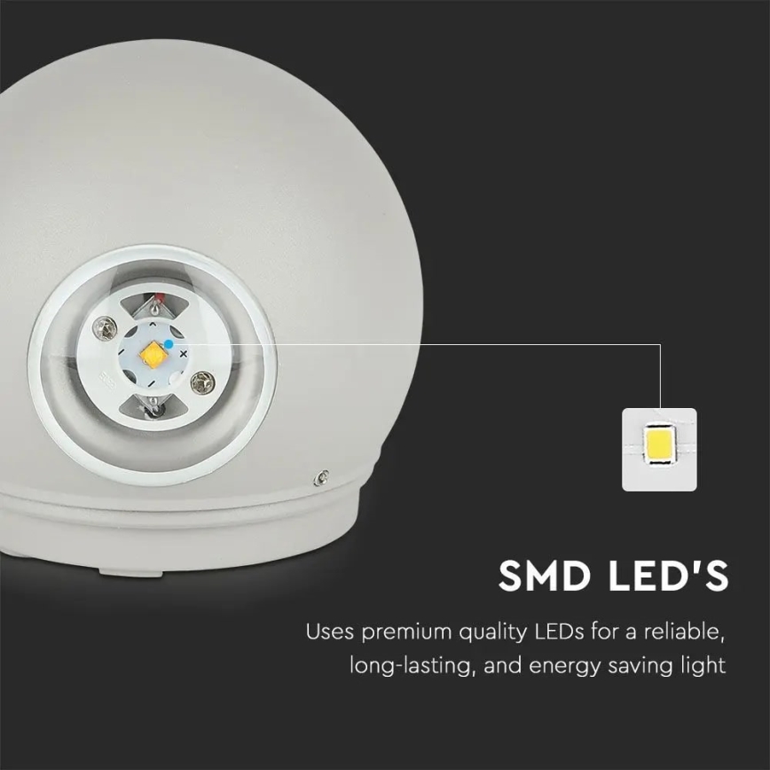 Вуличне світлодіодне настінне світло LED/6W/230V 3000K IP65 сірий