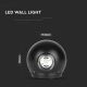 Вуличне світлодіодне настінне світло LED/6W/230V 3000K IP65 чорний