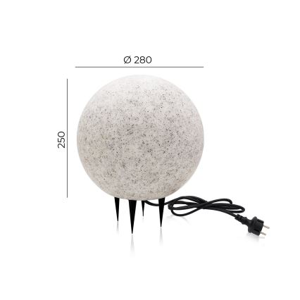 Вуличний декоративний світильник GARDEN BALL 1xE27/40W/230V IP65 діаметр 28 см