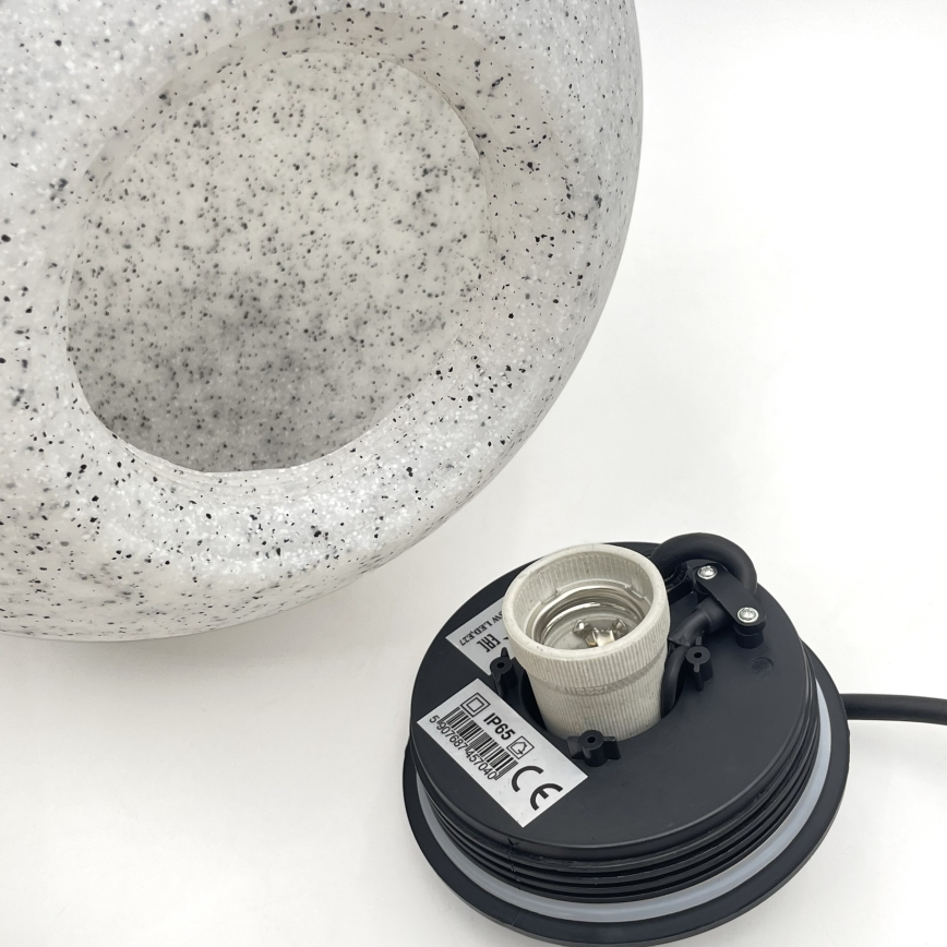 Вуличний декоративний світильник LUMISTONE, 1xE27/15W/230V, IP65, діаметр 28 см