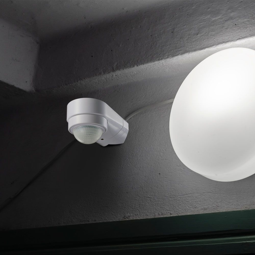 Вуличний інфрачервоний датчик руху 240° 600W/230V IP65 білий