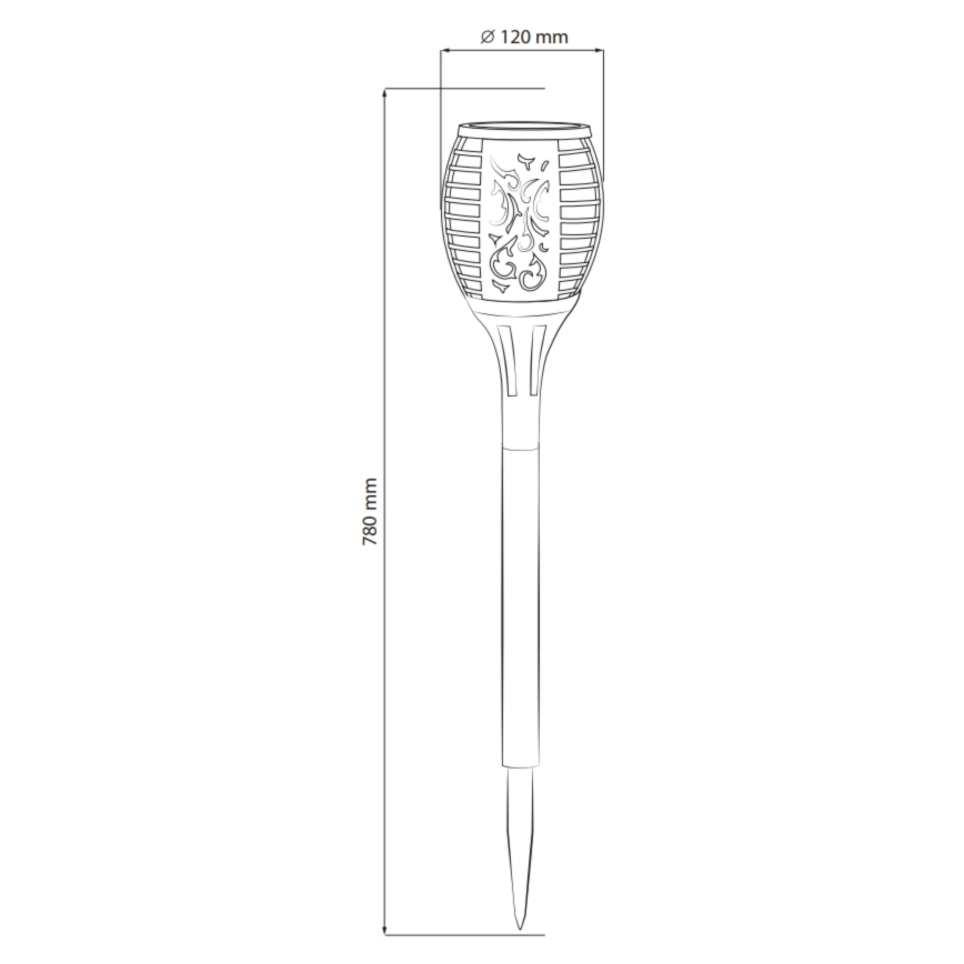 Вуличний LED ліхтар на сонячній батареї FUEGO BIG LED/1,2V IP44