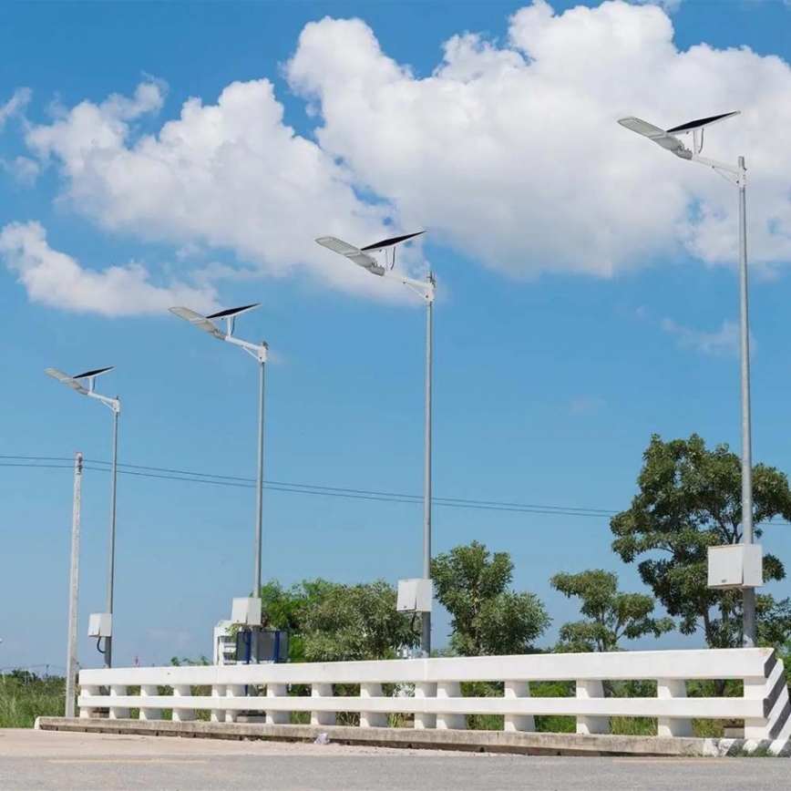 LED Вулична лампа з регулюванням яскравості на сонячній батареї SAMSUNG CHIP LED/50W/6,4V 4000K IP65 30000 mAh + пульт дистанційного керування