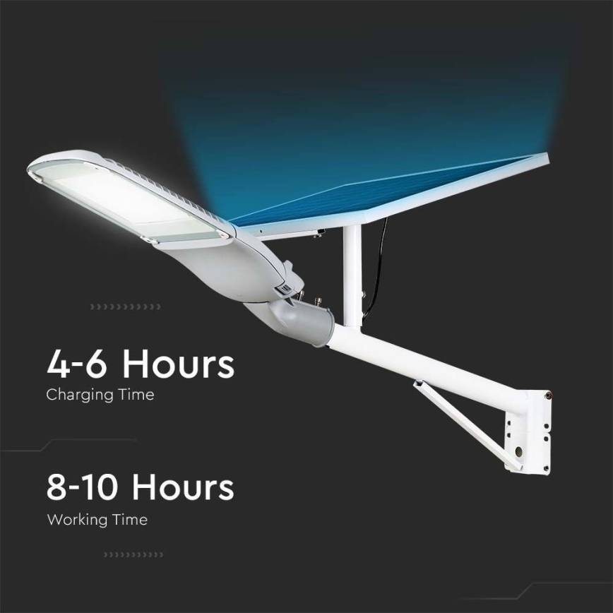 LED Вулична лампа з регулюванням яскравості на сонячній батареї SAMSUNG CHIP LED/50W/6,4V 4000K IP65 30000 mAh + пульт дистанційного керування