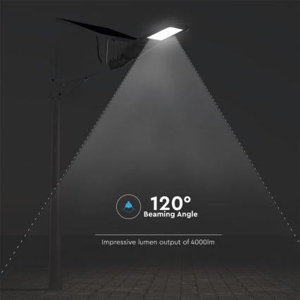 LED Вулична лампа з регулюванням яскравості на сонячній батареї SAMSUNG CHIP LED/50W/6,4V 4000K IP65 30000 mAh + пульт дистанційного керування