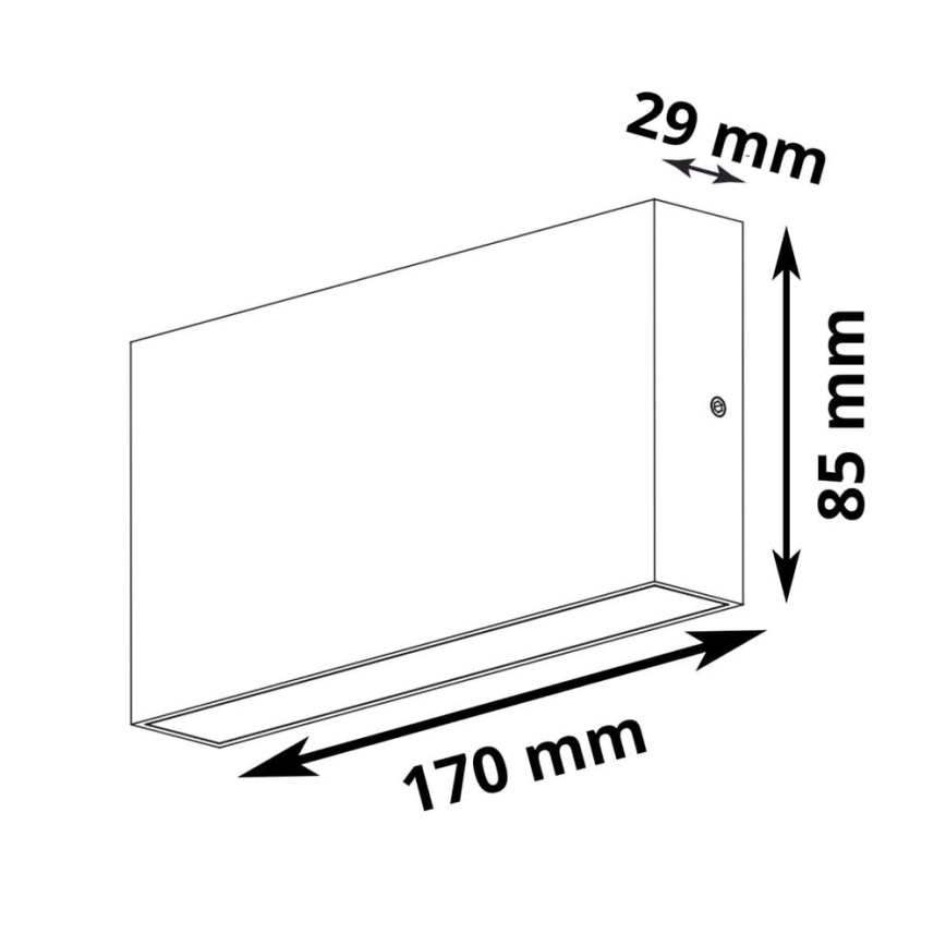 Вуличний настінний LED світильник CHICAGO 2xLED/5,5W/230V IP44