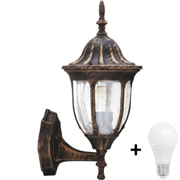 Вуличний настінний LED світильник FLORENCJA 1xE27/10W/230V IP43