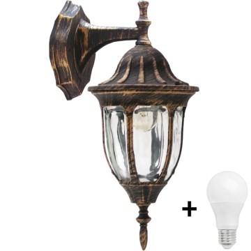 Вуличний настінний LED світильник FLORENCJA 1xE27/10W/230V IP43