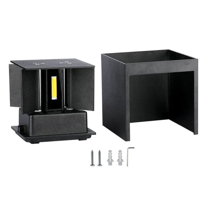Вуличний настінний LED світильник LED/11W/230V 3000K IP65 чорний