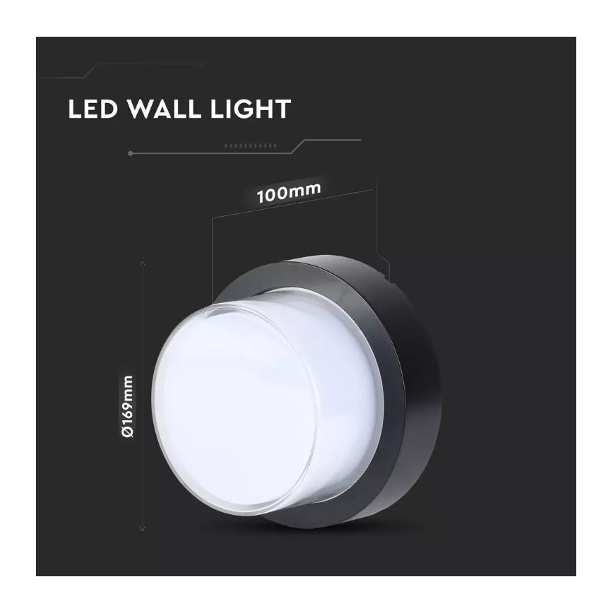 Вуличний настінний LED світильник LED/12W/230V IP65 3000K