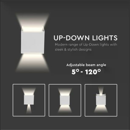 Вуличний настінний LED світильник LED/5W/230V 3000K IP65 білий