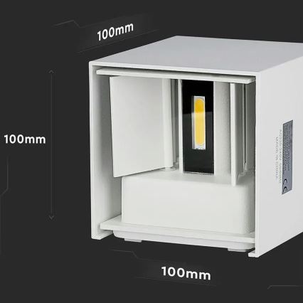 Вуличний настінний LED світильник LED/5W/230V 3000K IP65 білий