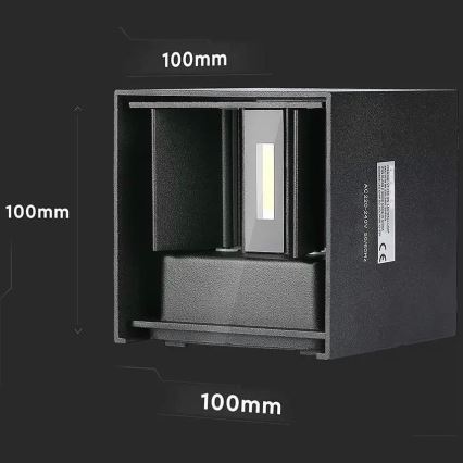 Вуличний настінний LED світильник LED/5W/230V 3000K IP65 чорний