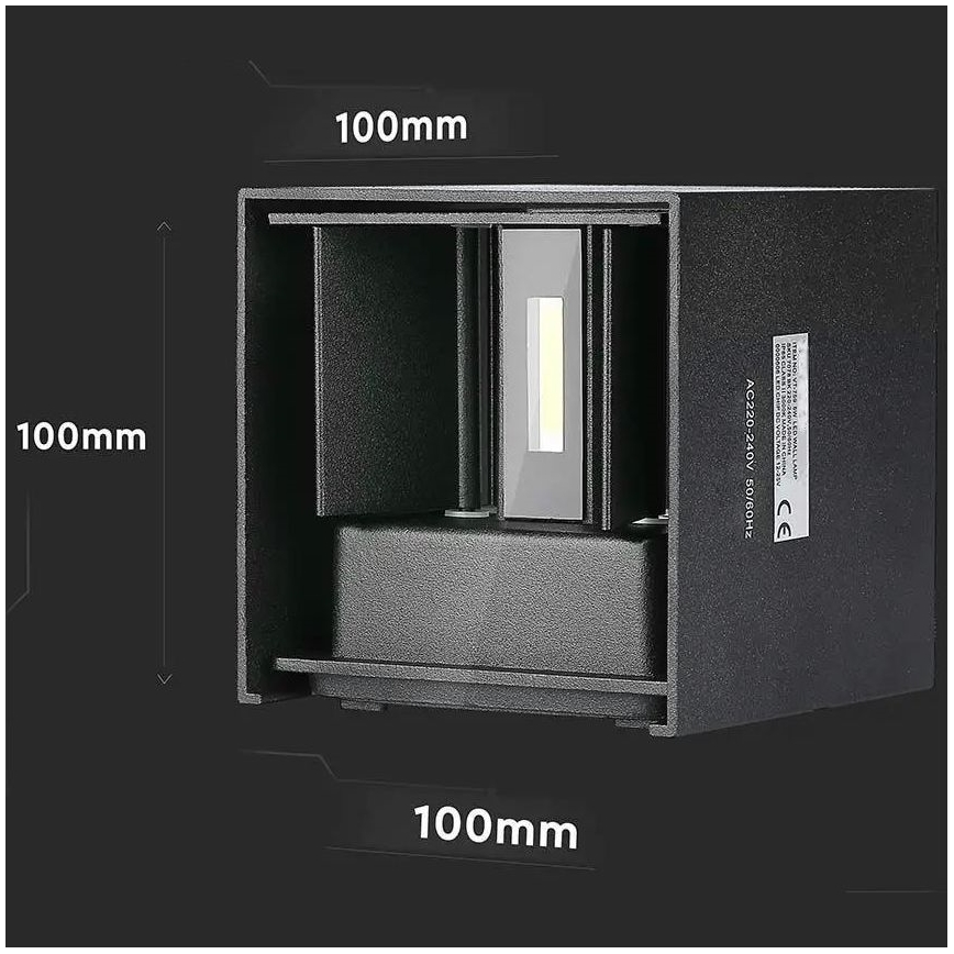 Вуличний настінний LED світильник LED/5W/230V 3000K IP65 чорний
