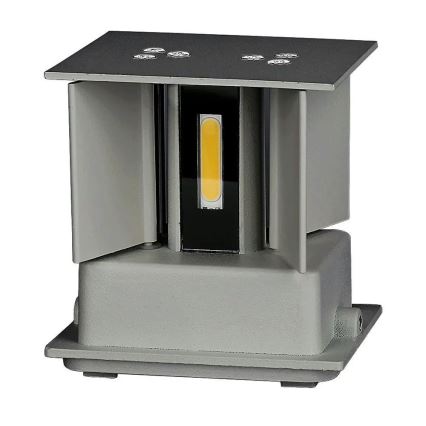 Вуличний настінний LED світильник LED/5W/230V 3000K IP65 сірий