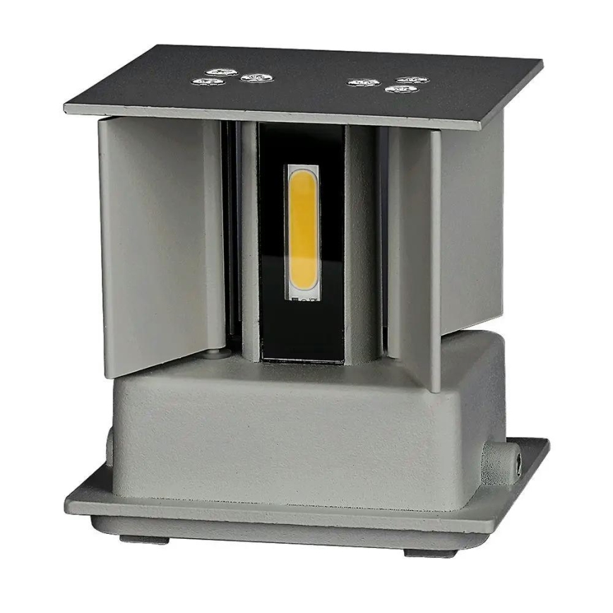 Вуличний настінний LED світильник LED/5W/230V 3000K IP65 сірий