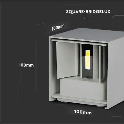 Вуличний настінний LED світильник LED/5W/230V 3000K IP65 сірий