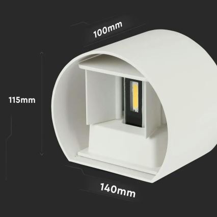 Вуличний настінний LED світильник LED/6W/230V 3000K IP65 білий