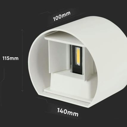 Вуличний настінний LED світильник LED/6W/230V 4000K IP65 білий