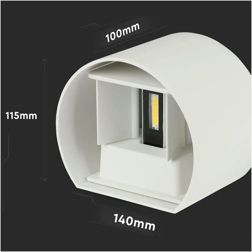 Вуличний настінний LED світильник LED/6W/230V 4000K IP65 білий