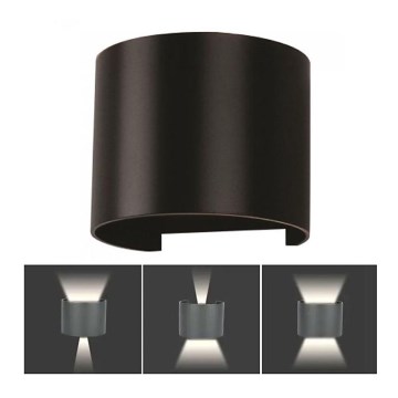 Вуличний настінний LED світильник LED/6W/230V 4000K IP65 чорний