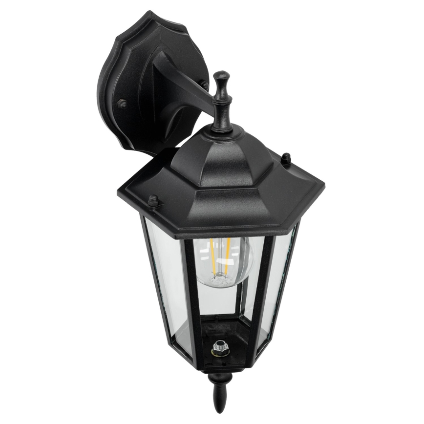 Вуличний настінний світильник 1xE27/60W/230V IP44 чорний