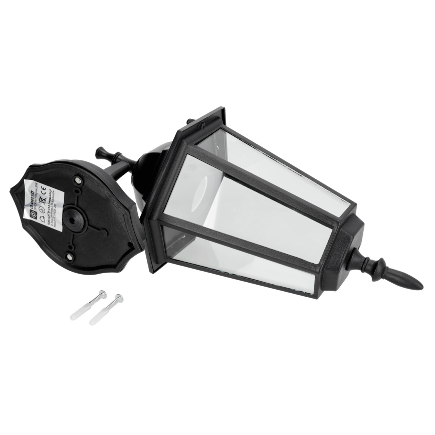 Вуличний настінний світильник 1xE27/60W/230V IP44 чорний