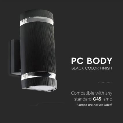 Вуличний настінний світильник 2xE27/60W/230V IP44