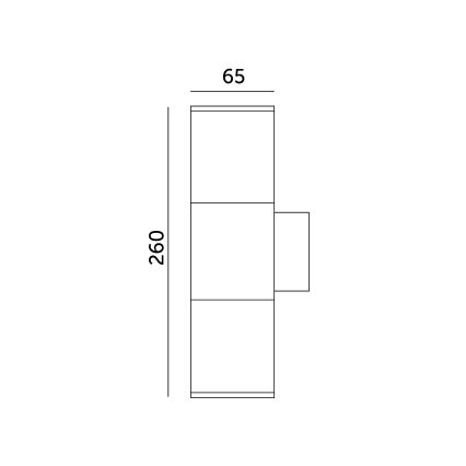 Вуличний настінний світильник 2xGU10/35W/230V IP54 круглий чорний