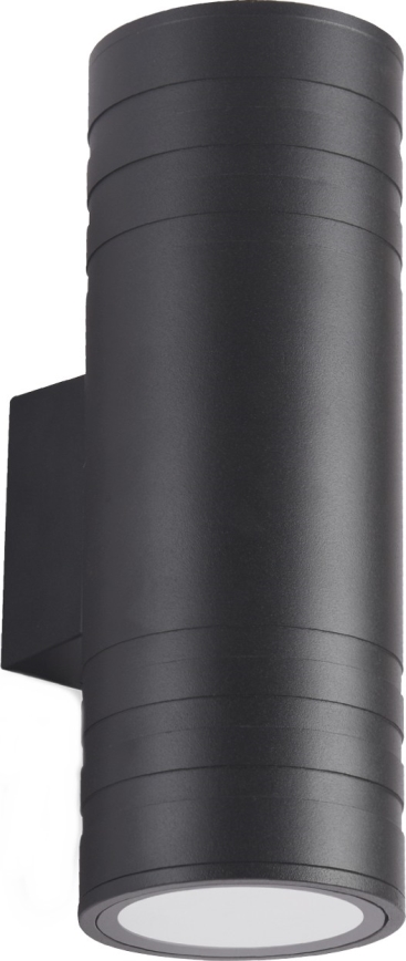 Вуличний настінний світильник 2xGU10/35W/230V IP54 круглий чорний