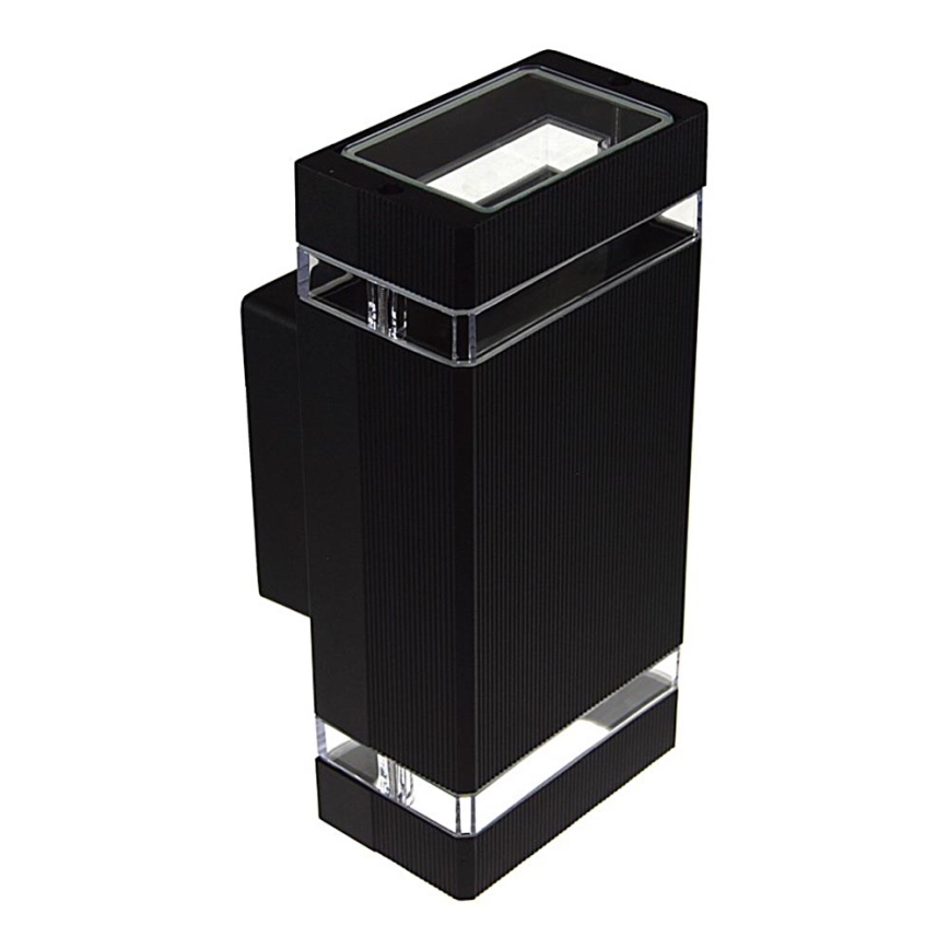Вуличний настінний світильник LITEK 2xGU10/30W/230V IP44 чорний