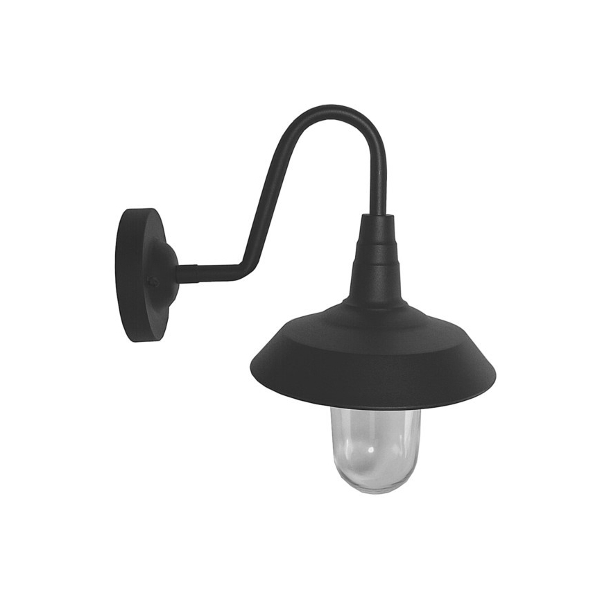 Вуличний настінний світильник NILDA 1xE27/60W/230V IP44 чорний