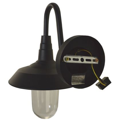 Вуличний настінний світильник NILDA 1xE27/60W/230V IP44 чорний