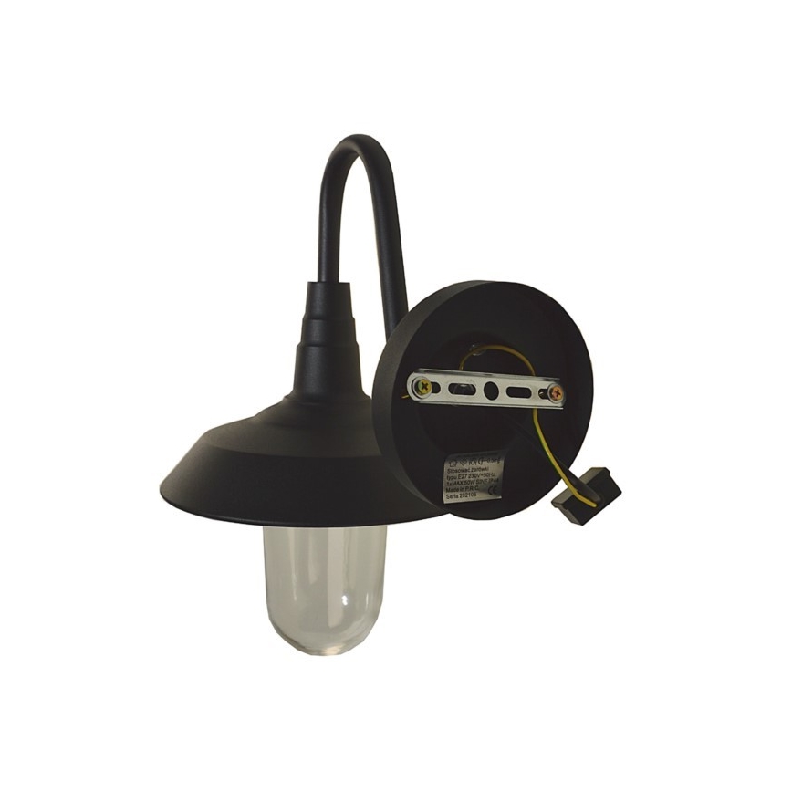 Вуличний настінний світильник NILDA 1xE27/60W/230V IP44 чорний