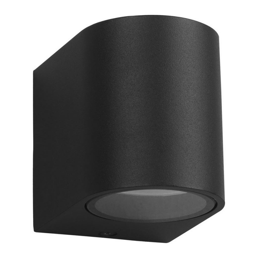 Вуличний настінний світильник OVALIS 1xGU10/35W/230V IP44 чорний
