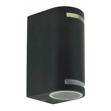 Вуличний настінний світильник QUAZAR9 2xGU10/11W/230V IP44 сірий