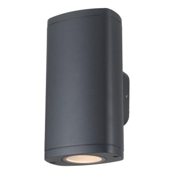 Вуличний настінний світильник ZEVI 2xGU10/10W/230V IP54 антрацит