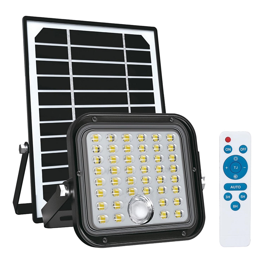 Вуличний прожектор на сонячній батареї з датчиком LED/10W/3,7V 4000K IP65 + дистанційне керування