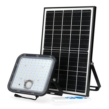 Вуличний прожектор на сонячній батареї з датчиком LED/30W/6,4V 4000K IP65 + дистанційне керування