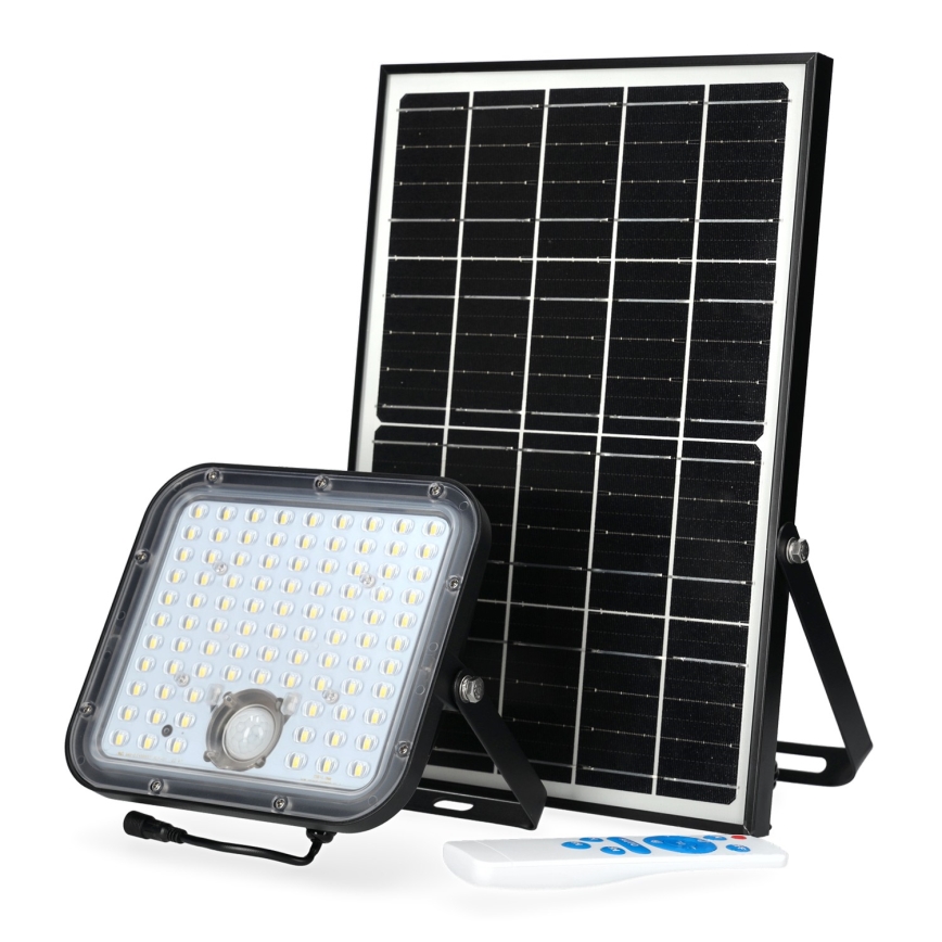 Вуличний прожектор на сонячній батареї з датчиком LED/30W/6,4V 4000K IP65 + дистанційне керування